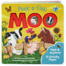 Moo: Peek-a-Flap Board Book