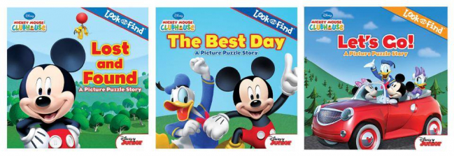 Disney Junior Mickey Mouse Clubhouse Small Saddle Stitch 3 Books Picture Puzzle Stories Set