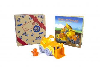 Green Toys Storybook and Scooper Vehicle Set