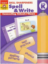 Skill Sharpeners Spell and Write Kindergarten Workbook