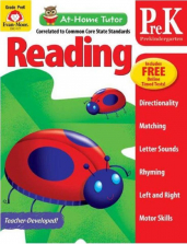At-Home Tutor Reading Grade Pre-Kindergarten Workbook