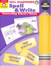 Skill Sharpeners Spell and Write Pre-Kindergarten Workbook