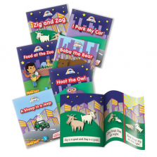 Junior Learning Rainbow Phonics Word City - 6 Early Reader Story Books