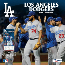 Turner 2018 MLB Los Angeles Dodgers Wall Calendar