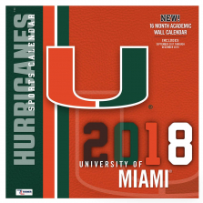 Turner 2018 Miami Hurricanes Wall Calendar