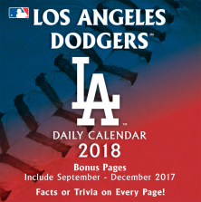Turner 2018 MLB Los Angeles Dodgers Box Calendar