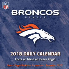 Turner 2018 NFL Denver Broncos Box Calendar