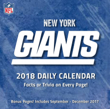 Turner 2018 NFL New York Giants Box Calendar