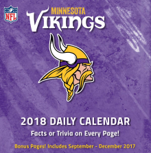 Turner 2018 NFL Minnesota Vikings Box Calendar