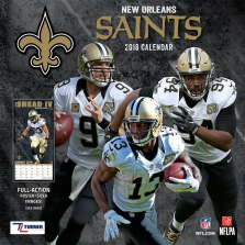 Turner 2018 NFL New Orleans Saints Wall Calendar