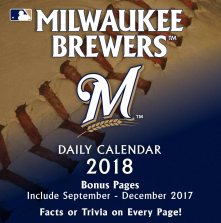 Turner 2018 MLB Milwaukee Brewers Box Calendar