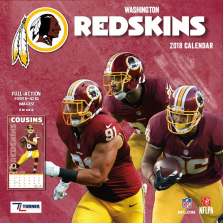 Turner 2018 NFL Washington Redskins Wall Calendar
