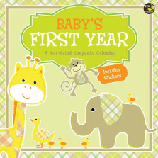 Babys First Year Plaid Non-Dated Planning Wall Calendar