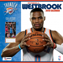 Turner 2018 NBA Oklahoma City Thunder Russell Westbrook Wall Calendar