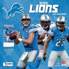Turner 2018 NFL Detroit Lions Wall Calendar