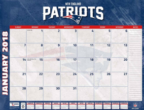 Turner 2018 NFL New England Patriots Desk Calendar