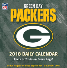 Turner 2018 NFL Green Bay Packers Box Calendar