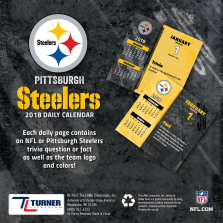 Turner 2018 NFL Pittsburgh Steelers Box Calendar