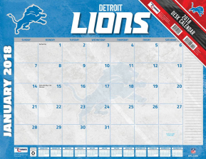 Turner 2018 NFL Detroit Lions Desk Calendar