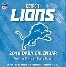 Turner 2018 NFL Detroit Lions Box Calendar