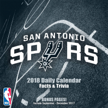 Turner 2018 NBA San Antonio Spurs Box Calendar