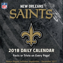 Turner 2018 NFL New Orleans Saints Box Calendar
