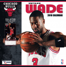 Turner 2018 NBA Chicago Bulls Dwyane Wade Wall Calendar