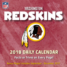 Turner 2018 NFL Washington Redskins Box Calendar