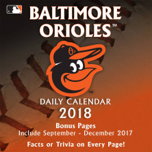 Turner 2018 MLB Baltimore Orioles Box Calendar