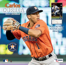 Turner 2018 MLB Houston Astros Carlos Correa Wall Calendar