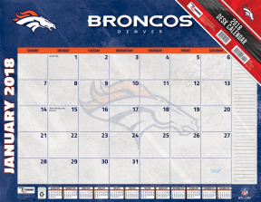 Turner 2018 NFL Denver Broncos Desk Calendar