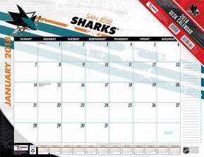 Turner 2018 NHL San Jose Sharks Desk Calendar