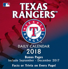 Turner 2018 MLB Texas Rangers Box Calendar
