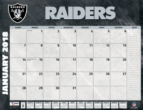 Turner 2018 NFL Raiders Desk Calendar