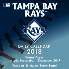 Turner 2018 MLB Tampa Bay Rays Box Calendar
