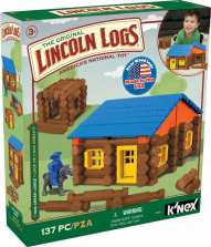 K'NEX Lincoln Logs Oak Creek Lodge Building Set 137 Pieces
