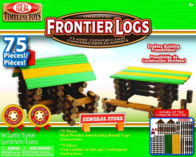 Alex Brands Ideal Frontier Logs Wood Construction 75-piece Set