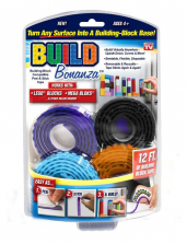 Build Bonanza Flexible Peel and Stick Tape Building Block - Black, Purple, Orange, Blue