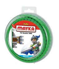 Zuru MAYKA Toy Block Tape - 2 stud, 3.2 ft - Dark Green