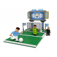 Oyo Sports Soccer Manchester City Buildable Playmaker Set - Sergio Aguero, Claudio Bravo and Official Referee