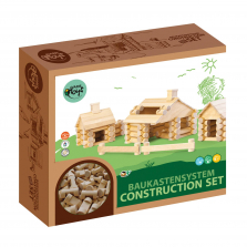 VARIS Traditional All Wooden Log Baukasten System Construction Set - 111-piece