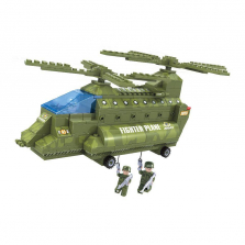 Brictek Air Force Army Double Rotor Helicopter Building Set