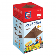 Brictek 138-piece Roof Tiles Building Blocks - Brown