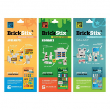 BrickStix My Adventure Zombies/Apocalypse/Galaxy 145 Building Block Reusable Stickers - 3 Pack