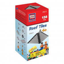 Brictek 138-piece Roof Tiles Building Blocks - Grey
