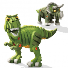 Bloco Dinosaurs T-Rex and Triceratops Foam Building Set 200 Pieces