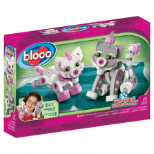 Bloco Build-a-friend Cat and Kitten Foam Building Set 180 Pieces