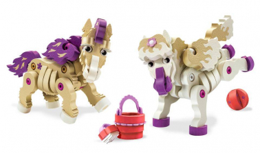 Bloco Build-a-friend Ponies Foam Building Set 191 Pieces