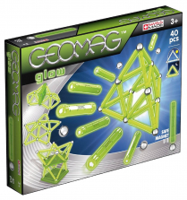 Geomag Glow Color Magnetic Construction Set - 40-pieces