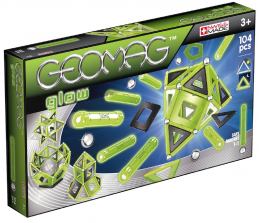 Geomag Glow Panels Magnetic Construction Set - 104-pieces